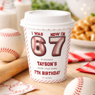 Vasos De Papel Tenía 6, Ahora Tengo 7 – Cumpleaños de Béisbol núm