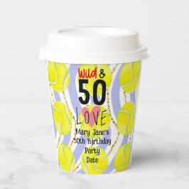 Vasos De Papel Tenis 50.ª servilleta de cumpleaños para Fiesta ju