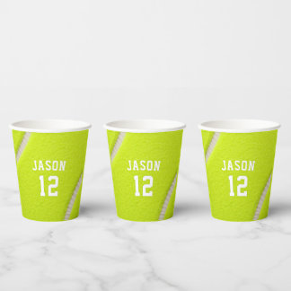 Vasos De Papel Tenis Personalizado con Nombre y Edad