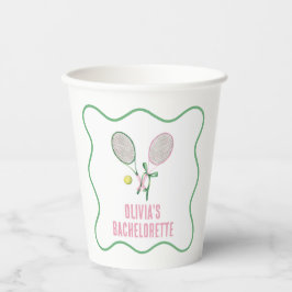 Vasos De Papel Tennis preppy bachelorette