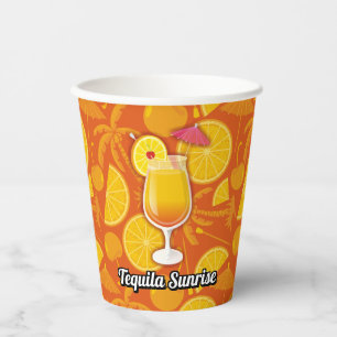 Vasos De Papel Tequila Sunrise Paper Cups