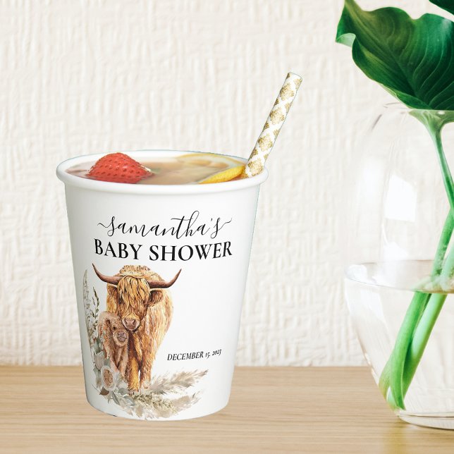 Vasos De Papel Ternera de vaquilla de las Tierras Altas de acuare (Subido por el creador)