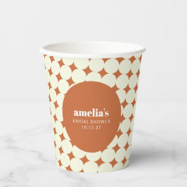 Vasos De Papel Terracota Geométrico Único Despedida de Soltera Pe