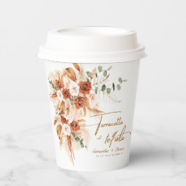 Vasos De Papel Terracota y Tequila Floral Boda