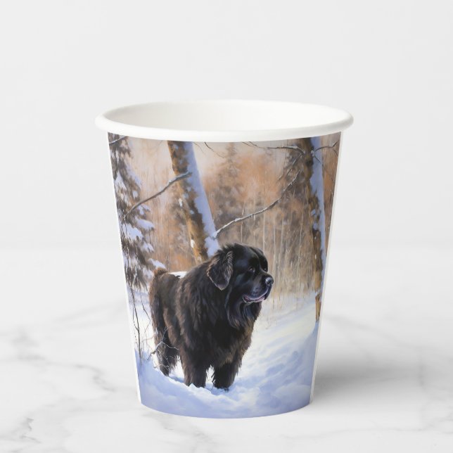Vasos De Papel Terranova Deja que nieve Navidad (Anverso)