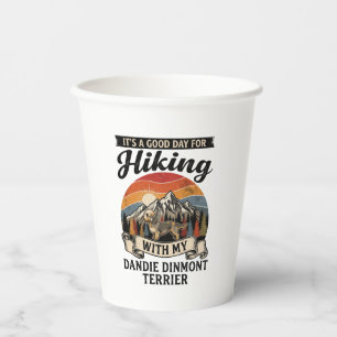 Vasos De Papel Terrier Dandie Dinmont Senderismo Montaña Retro S