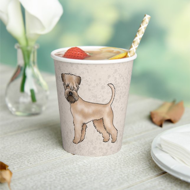 Vasos De Papel Terrier de Trigo Irlandés Cuidado Perro Beige (in situ)