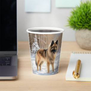 Vasos De Papel Tervuren Belga Deja que nieve Navidad