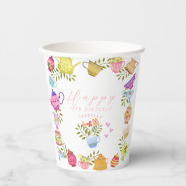 Vasos De Papel Teteras y tazas de cumpleaños 
