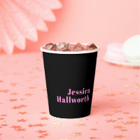 Texto editable retro-moderno | Negro y rosa