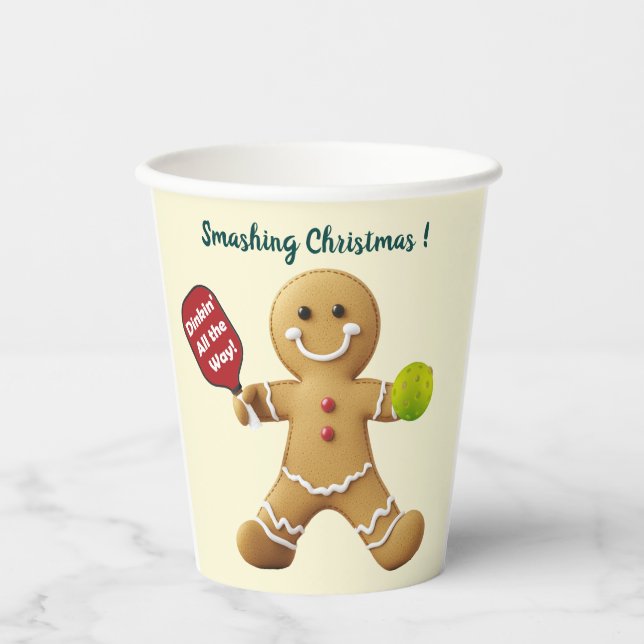 Vasos De Papel Texto personalizado Baloncesto Gingerbread Delight (Anverso)