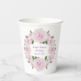 Vasos De Papel Textos personalizados, taza de papel de corona de