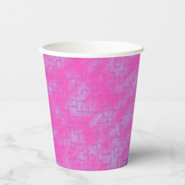 Vasos De Papel Textura de pared superpuesta, abstracto, patrón, l (Anverso)