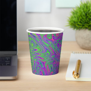 Vasos De Papel texturas psicodélicas