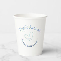 THATS AMORE BRIDAL SHOWER BLUE HEART NAME DATE SIM