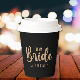 Vasos De Papel The Bride Team Elegant Bachelorette