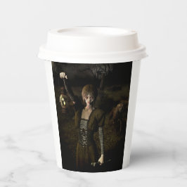 Vasos De Papel Thin female carrying lamp