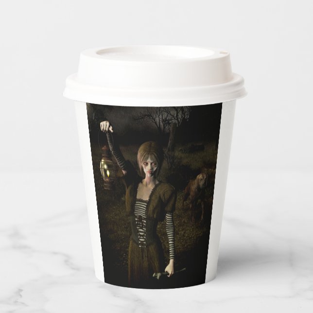 Vasos De Papel Thin female carrying lamp (Anverso)