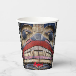 Vasos De Papel Thunder_Cove del tórax del tótem