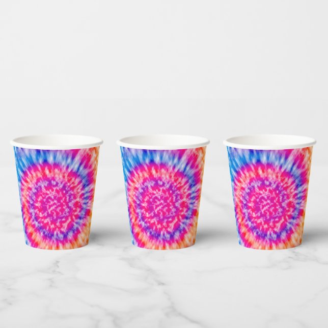 Vasos De Papel Tie Dye (Multi)