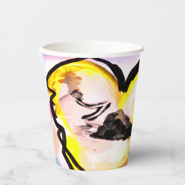 Vasos De Papel Tie Dye Swan Cloud (Anverso)