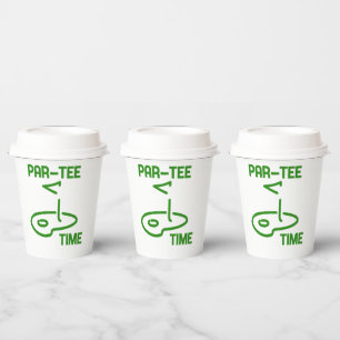 Vasos De Papel Tiempo de Par Tee