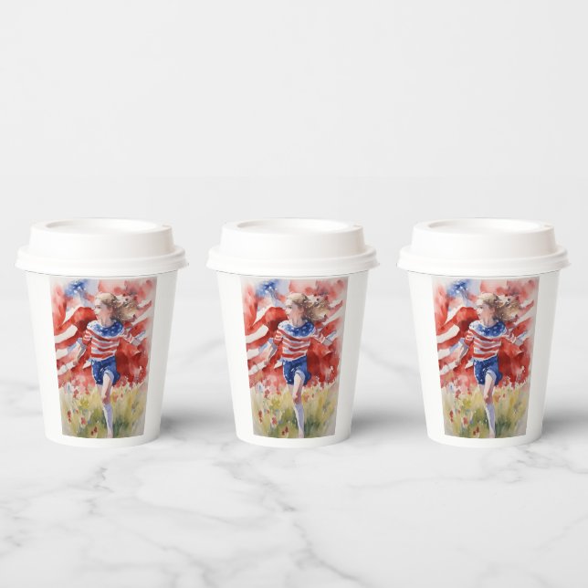 Vasos De Papel Tierra de línea libre (Multi)