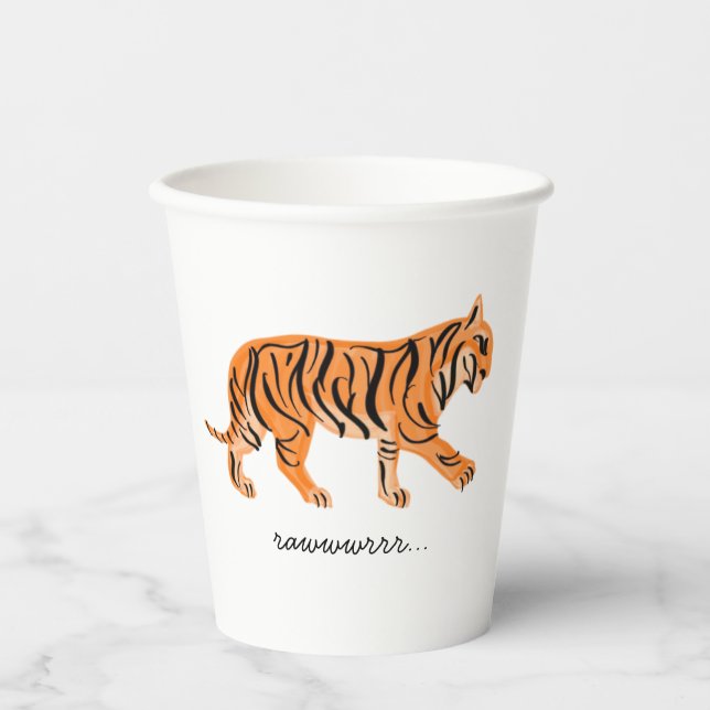 Vasos De Papel Tigre (Anverso)