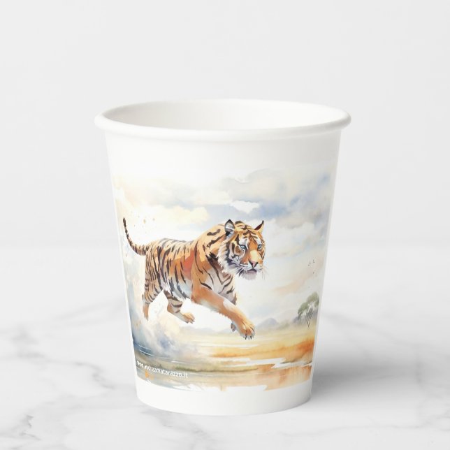 Vasos De Papel Tigre en acción (Anverso)