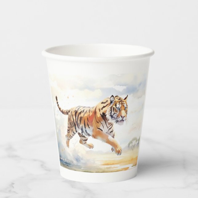 Vasos De Papel Tigre en acción 2 (Anverso)