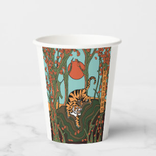Vasos De Papel Tigre en el bosque (un tigre no puede ser domestic