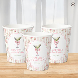 Vasos De Papel 'Tini Bit mayor Martini Coquette Cumpleaños