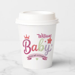 Vasos De Papel Tipografía adorable para bebé - Eres tan amado