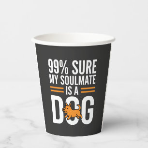 Vasos De Papel Tipografía de Amante de Mascotas Divertida Compañe