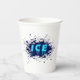 Vasos De Papel Tipografía de grafiti de hielo Diseño de arte call