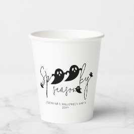 Vasos De Papel Tipografía de la temporada espeluznante fantasmas