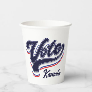 Vasos De Papel Tipografía del voto - Elección
