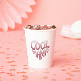 Vasos De Papel Tipografía en forma de corazón: GUAY MAMA
