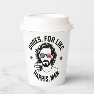 Vasos De Papel Tipos a Favor de Harris Hombre Tipos Blancos a Fav