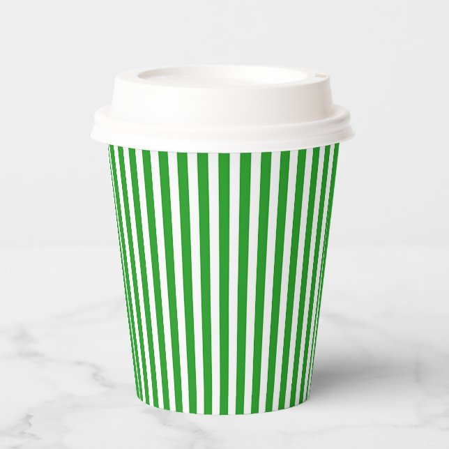 Vasos De Papel Tira Verde   (Anverso)