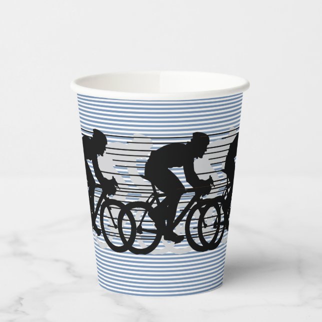 Vasos De Papel Tiras de ciclismo Taza de papel de diseño (Izquierda)