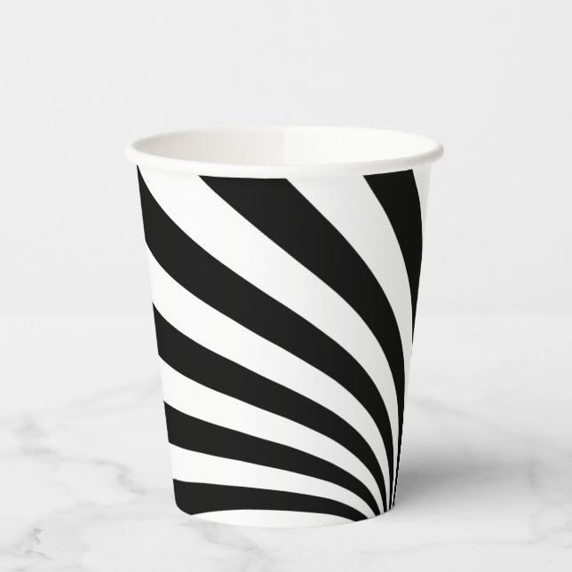 Vasos De Papel Tiras De Papel En Blanco Y Negro (Izquierda)