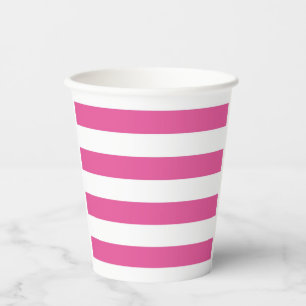 Vasos De Papel Tiras rosadas de papel