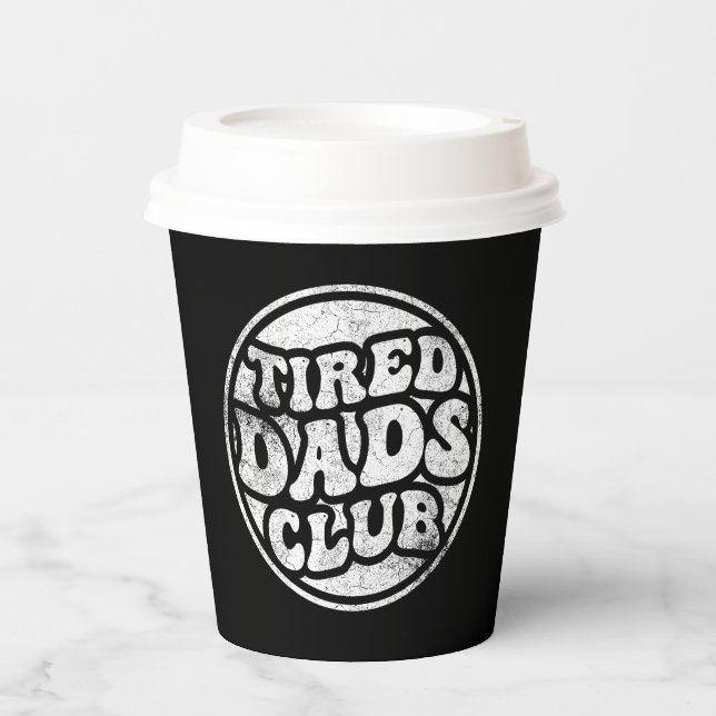 Vasos De Papel Tired Dads Club Funny (Anverso)