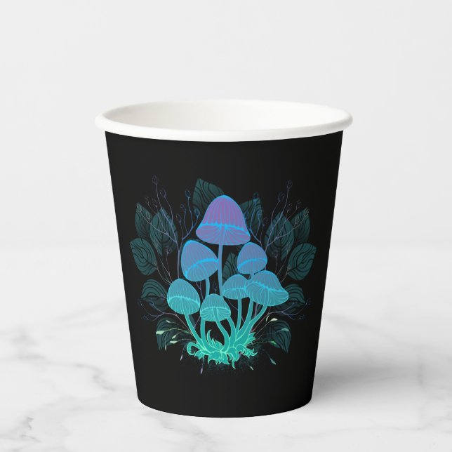 Vasos De Papel Toadstools en Bushes (Anverso)