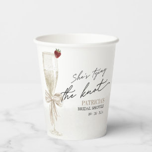 Vasos De Papel Tocado Blanco Ella se Casa Despedida de Soltera