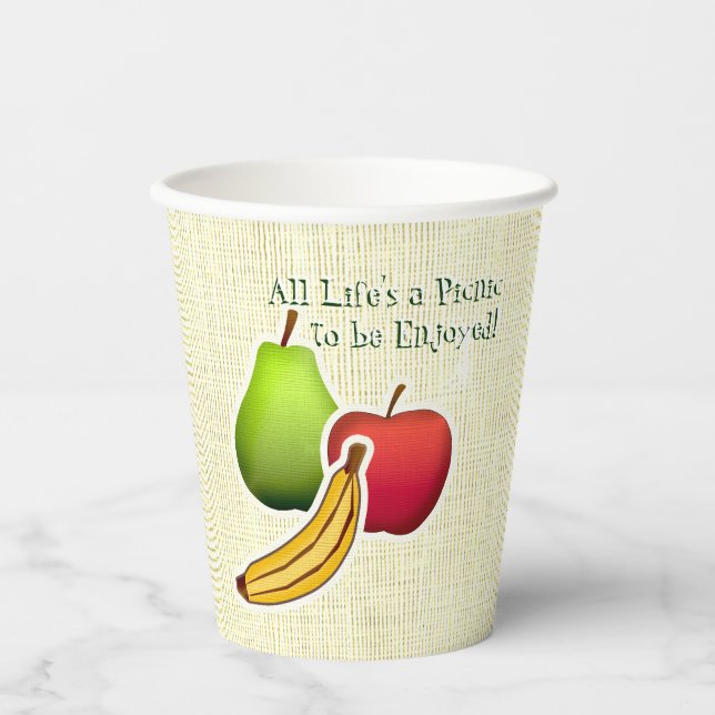 Vasos De Papel ¡Toda la vida es un picnic! (Mug personalizado) (Anverso)