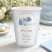Todo en uno azul Jean Baby Custom Gingham Arch