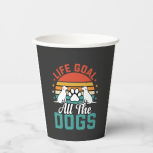 Vasos De Papel Todos Los Perros Amante De Perros Retro