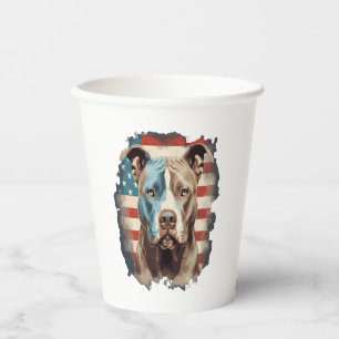 Vasos De Papel TODOS LOS PERROS AMERICANOS que aman el pozo bull 